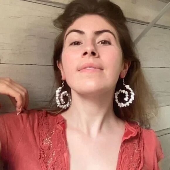 Unique Handmade Stonelike Earrings - Picture 3 of 7